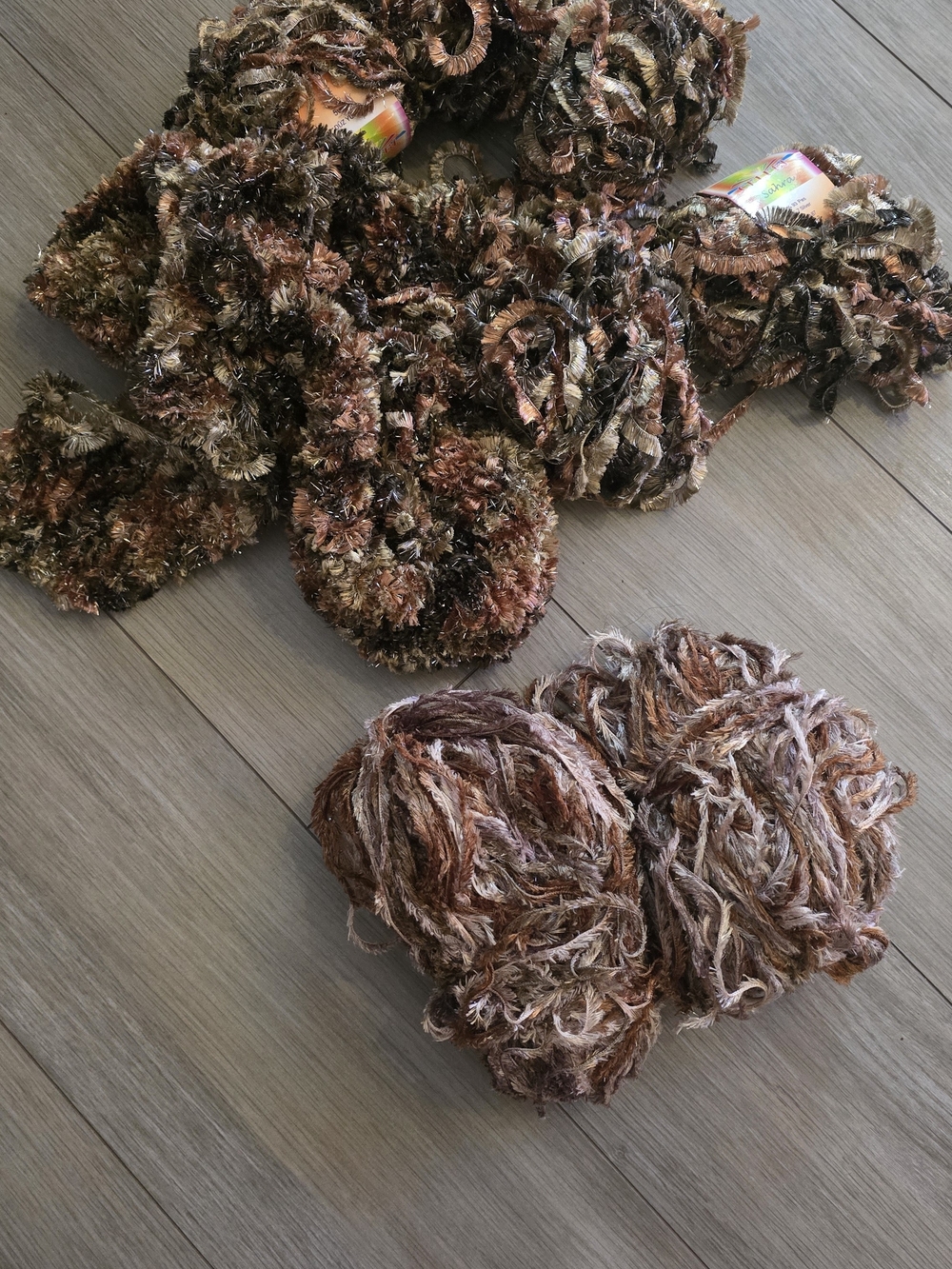 Yarn Bundle in Brown and Tan